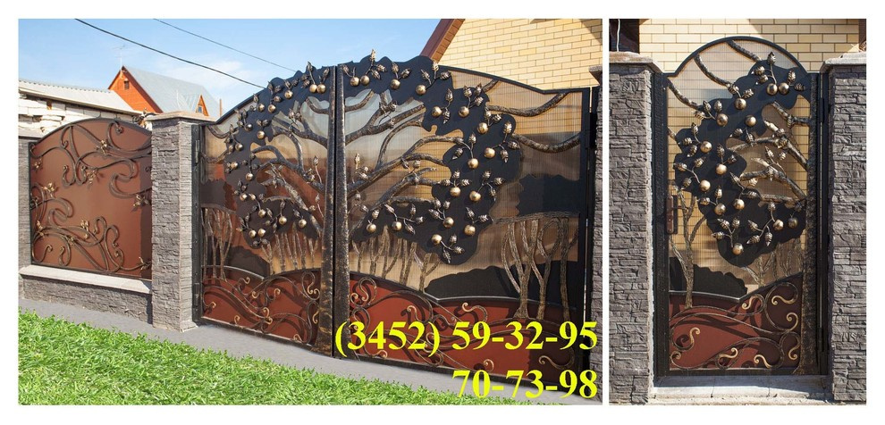 Кованые ворота собственного производства