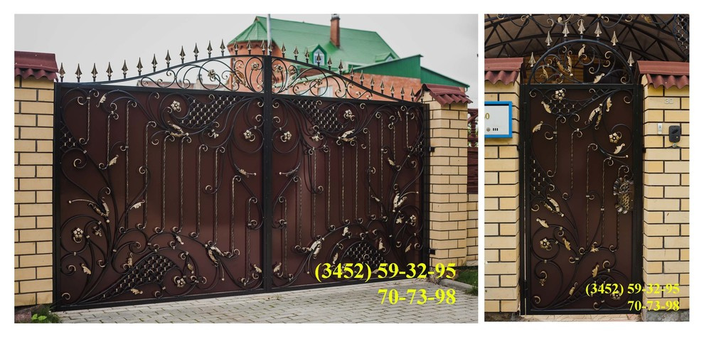 Кованые ворота собственного производства