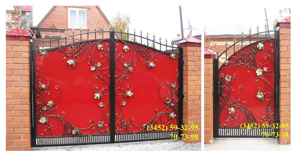 Кованые ворота собственного производства