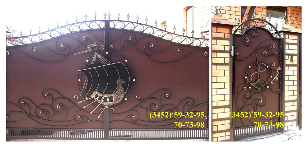 Кованые ворота собственного производства
