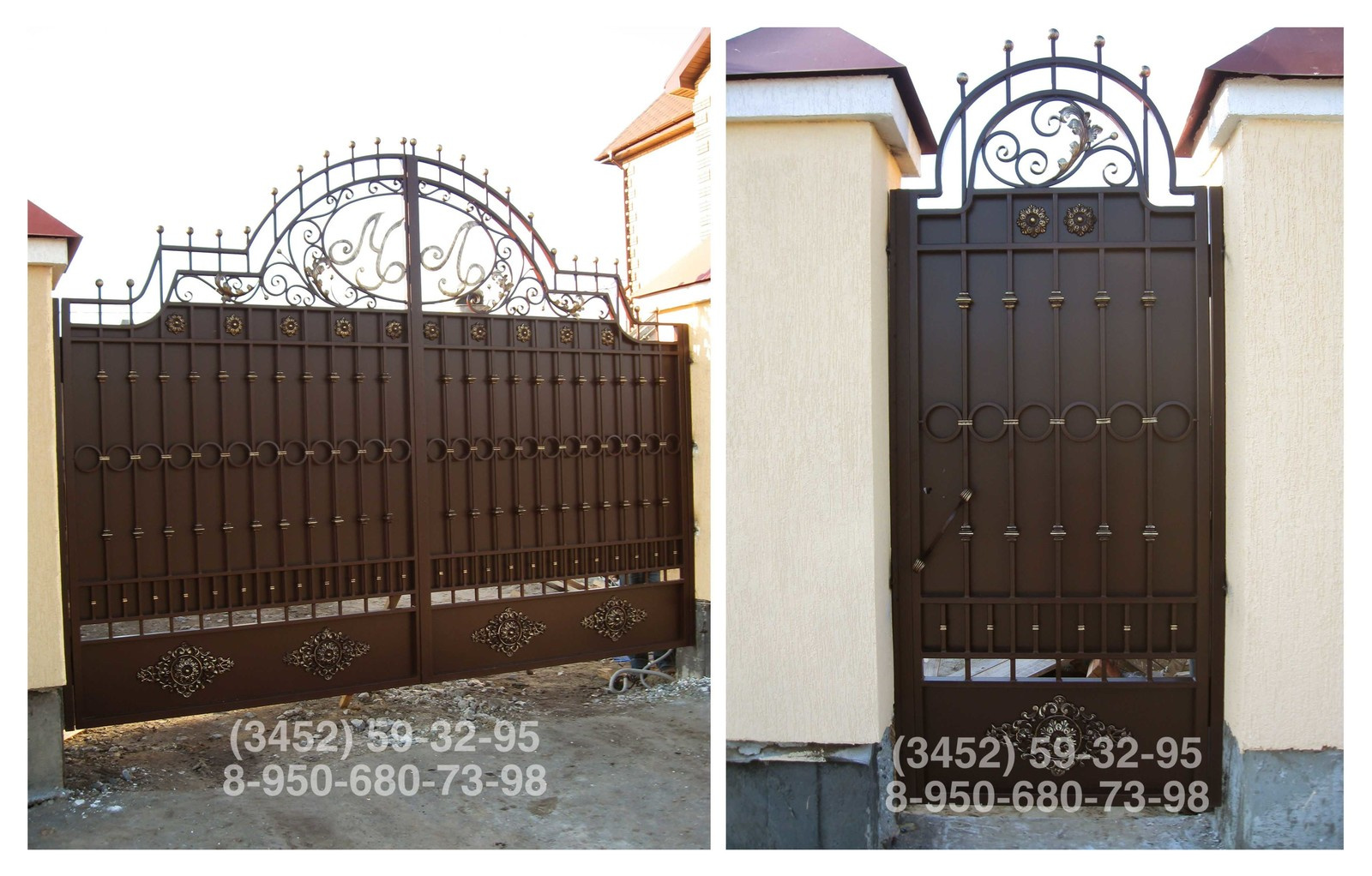 Кованые ворота собственного производства