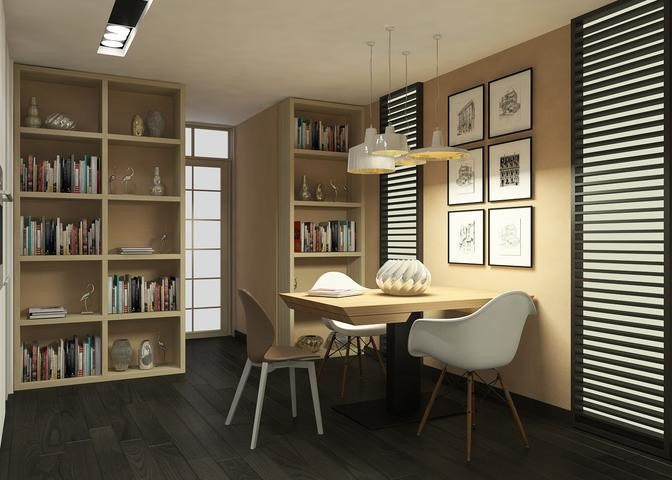 Концепт использования помещения - офисное пространство/ выставочный образец кухн