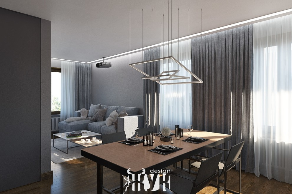 Дизайн интерьера однокомнатной квартиры в современном стиле