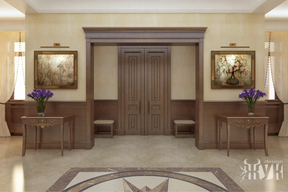 Дизайн интерьера загородного дома в современном классическом стиле