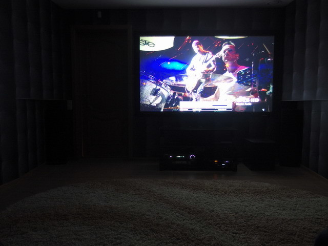 Домашний кинотеатр в цокольном этаже загородного дома