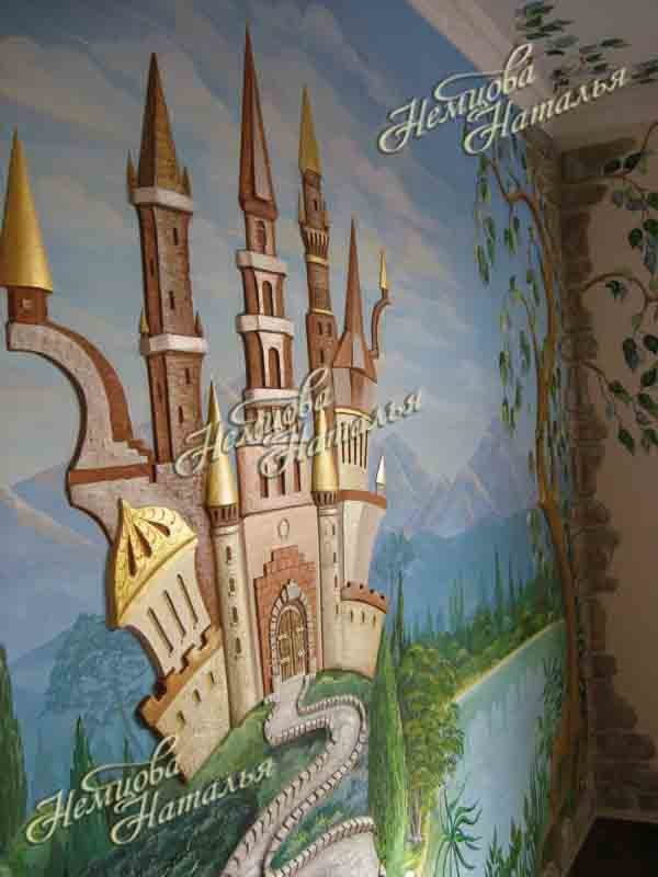 Роспись на стене "Сказочный замок."