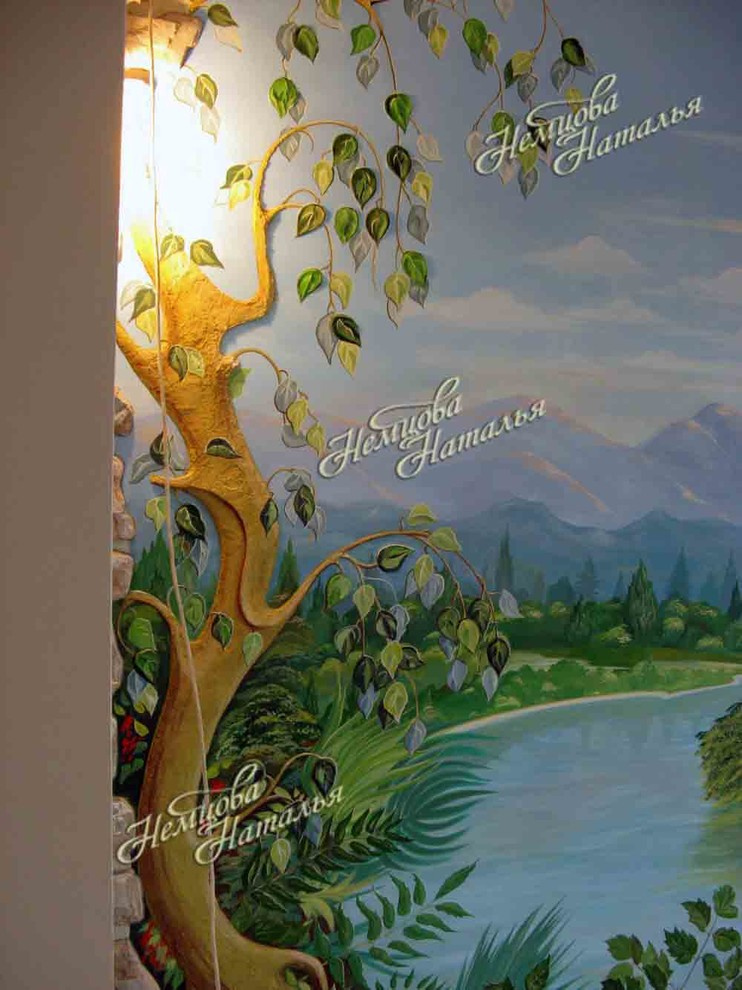 Роспись на стене "Сказочный замок."