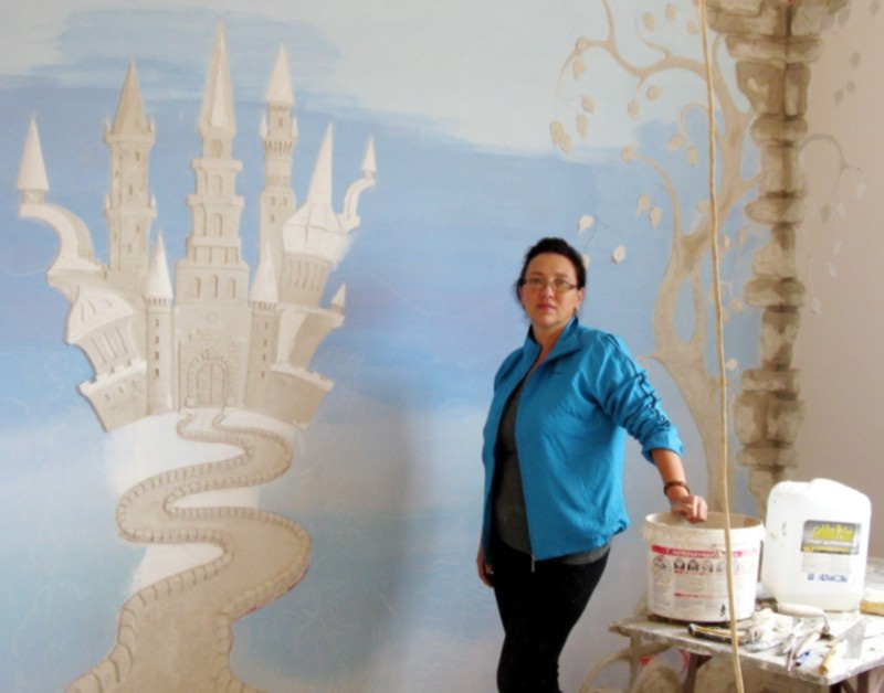 Роспись на стене "Сказочный замок."