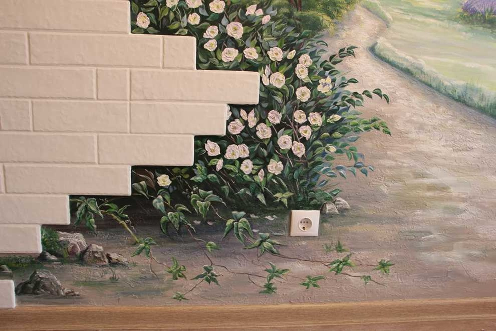 Роспись на стене "Прованс"