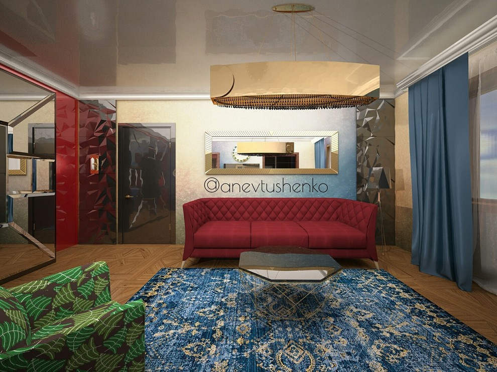 Интерьер квартиры в стиле Фьюжн.