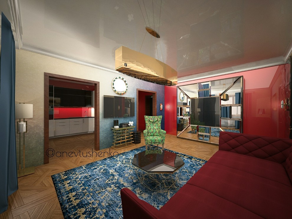 Интерьер квартиры в стиле Фьюжн.