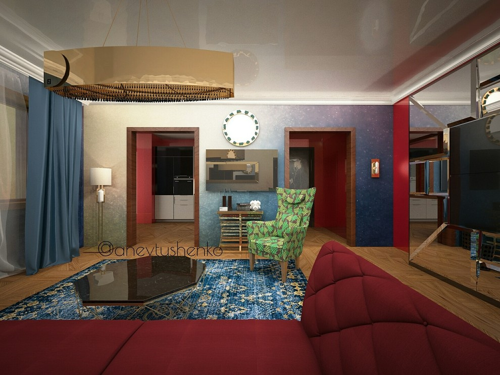 Интерьер квартиры в стиле Фьюжн.