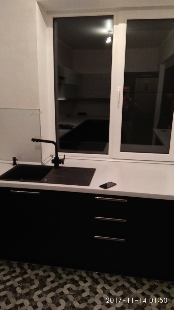 Кухня с фасадами в итальянском пластике ARPA