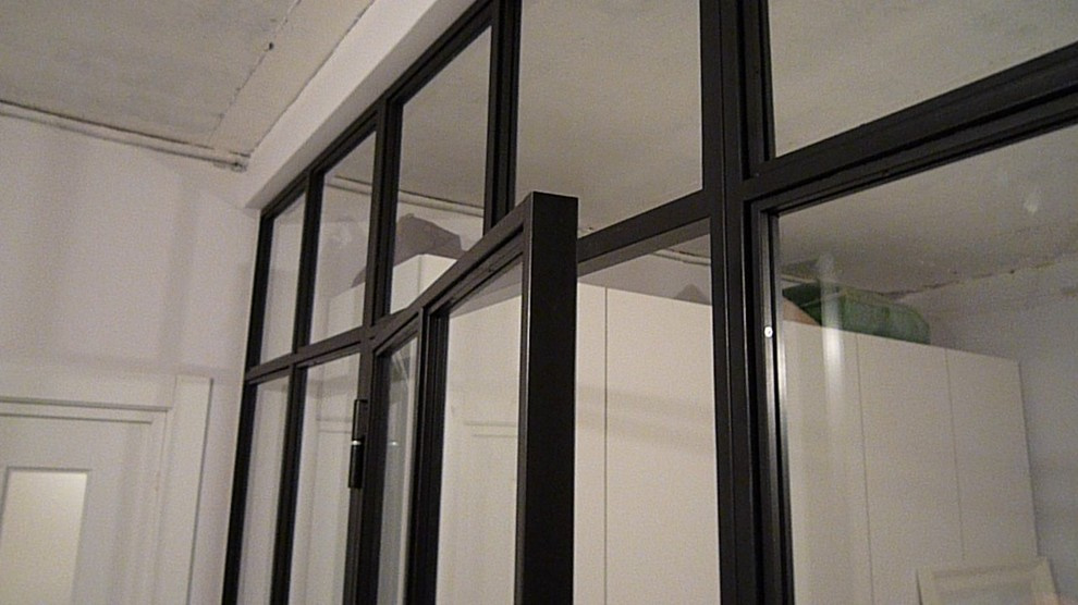 Обложка проекта: Лофт перегородка с дверью для спальни