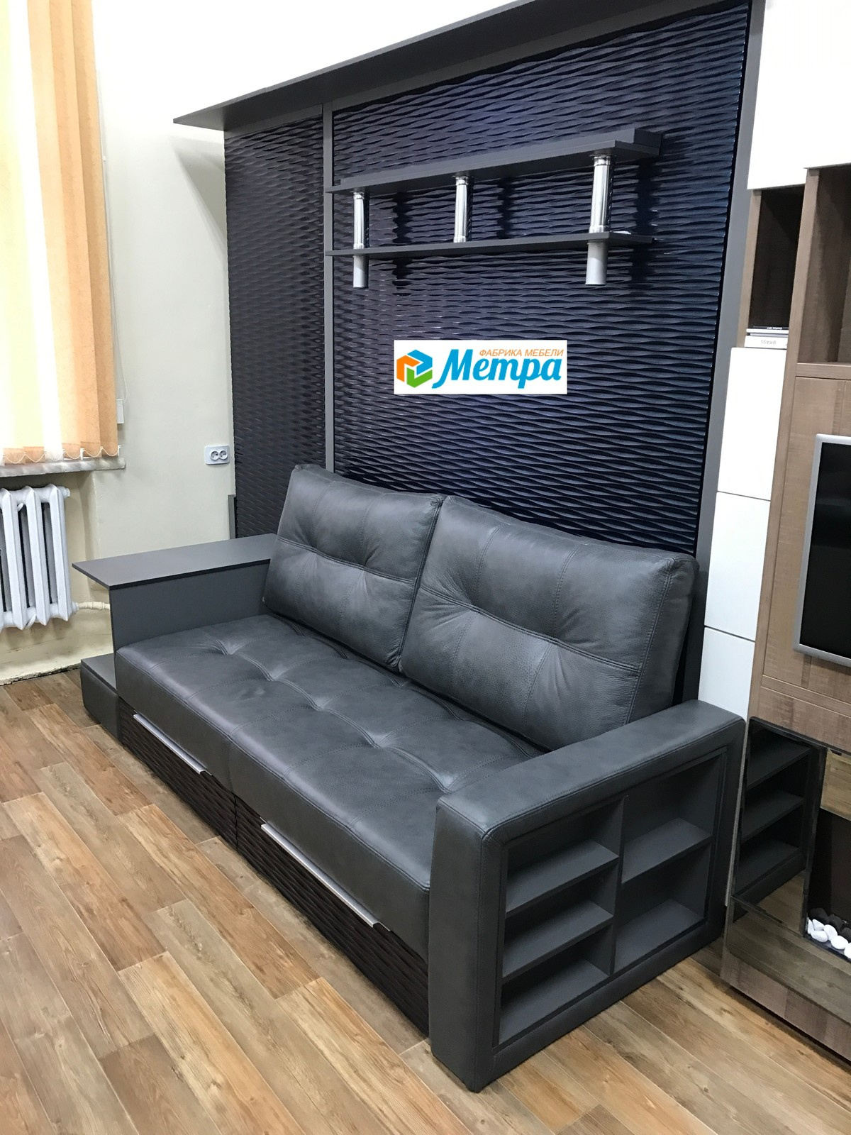 Шкаф кровать трансформер с диваном. Wall bed and sofa