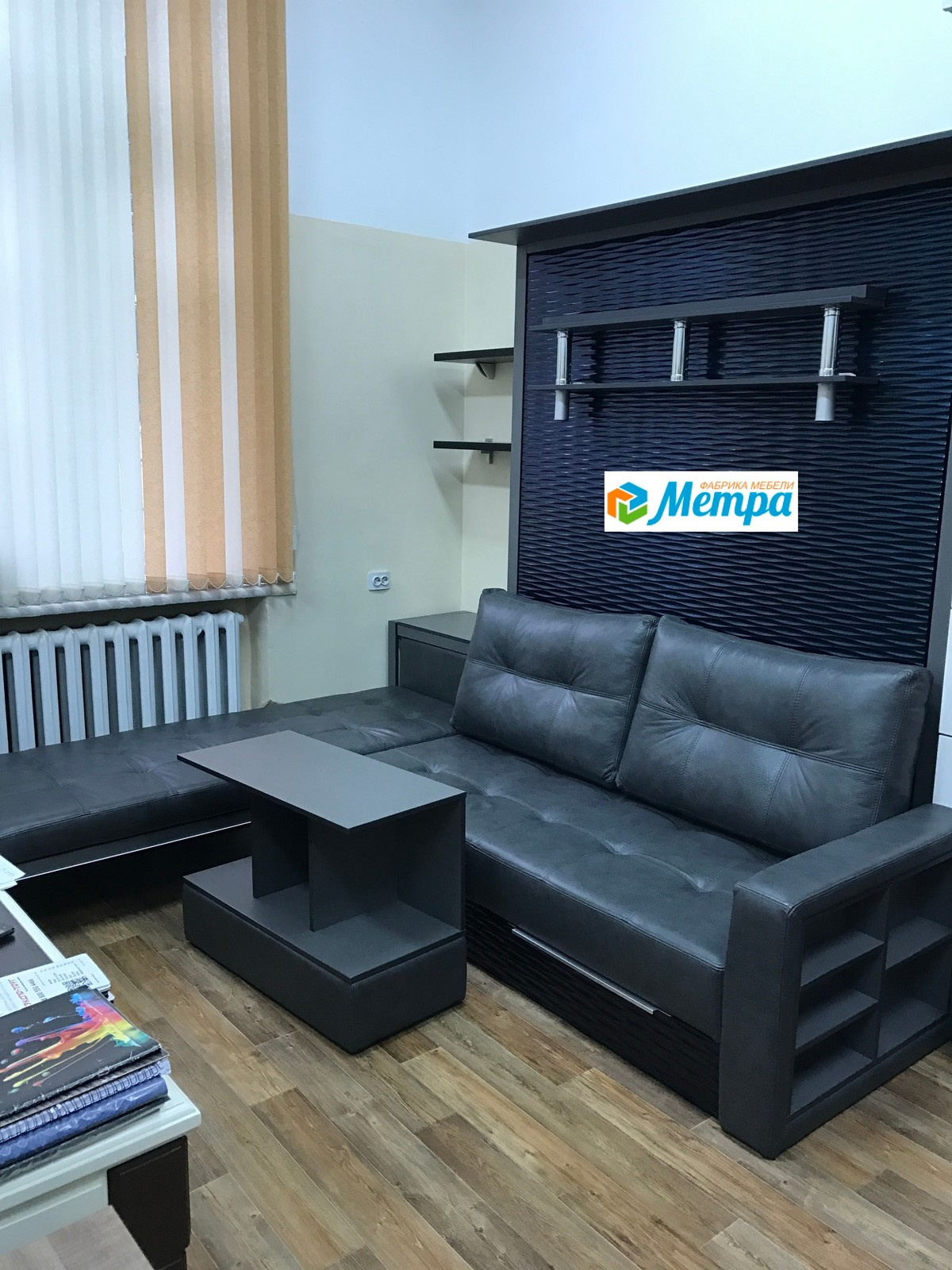 Шкаф кровать трансформер с диваном. Wall bed and sofa
