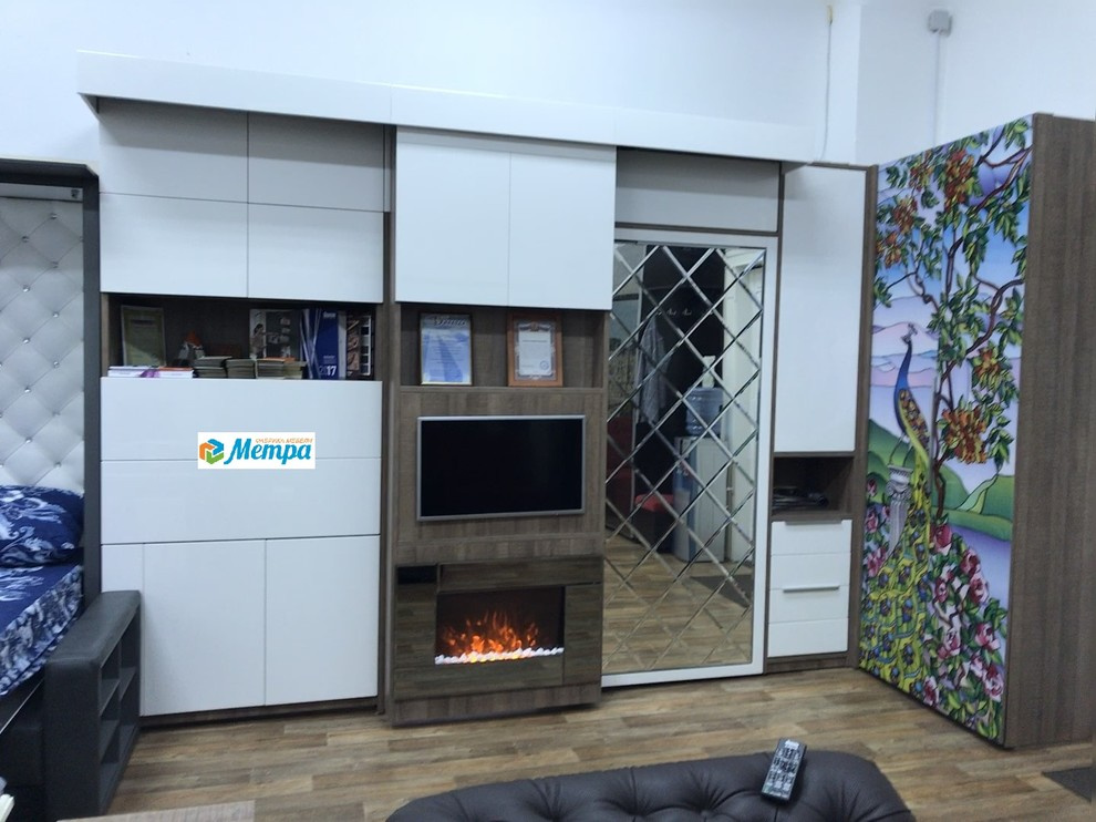 Шкаф кровать трансформер с диваном. Wall bed and sofa
