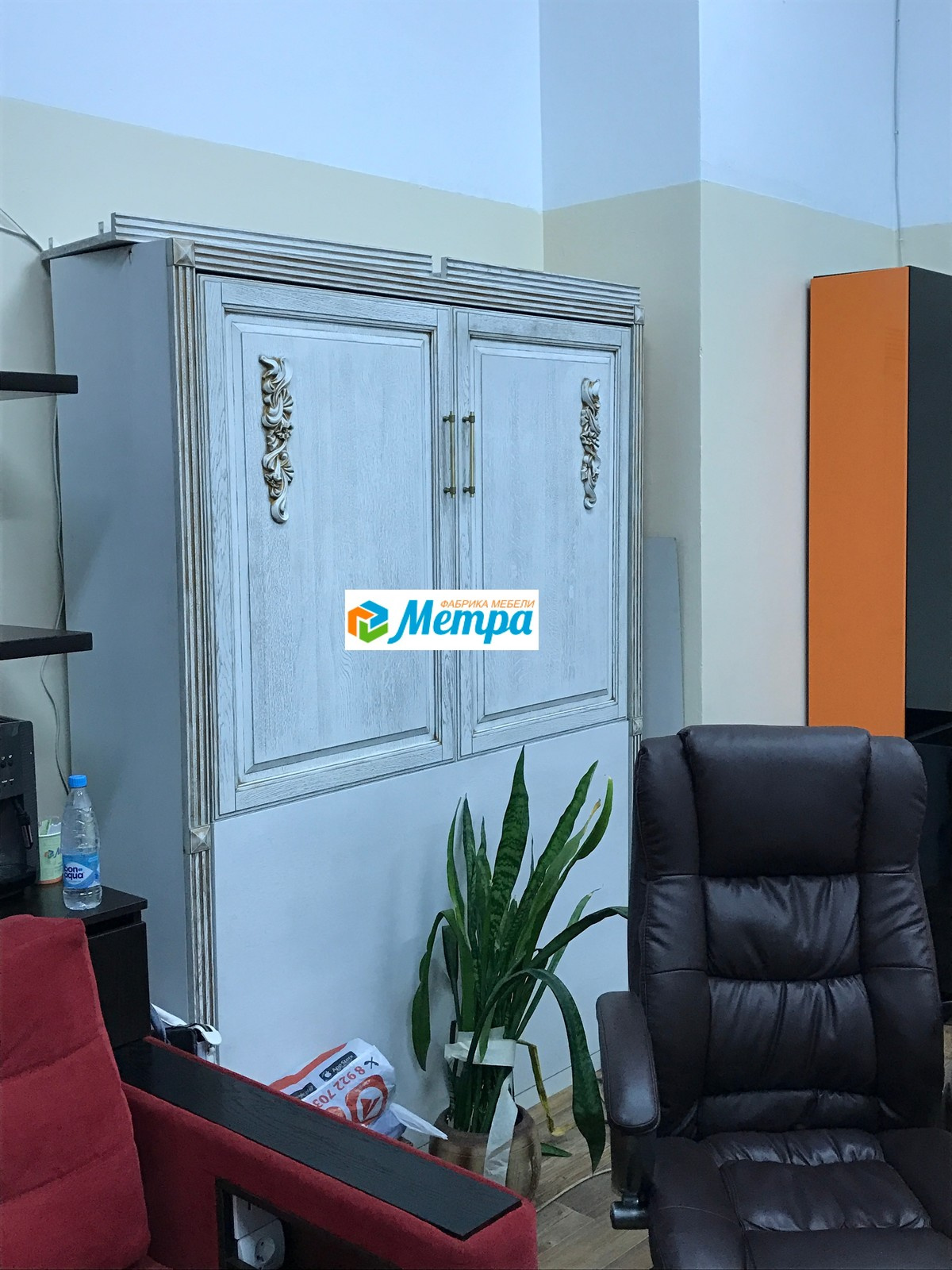 Шкаф кровать трансформер с диваном. Wall bed and sofa