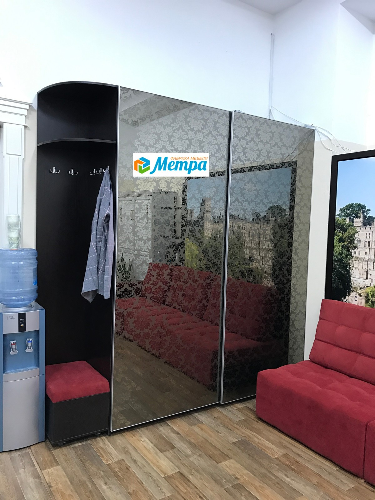 Шкаф кровать трансформер с диваном. Wall bed and sofa