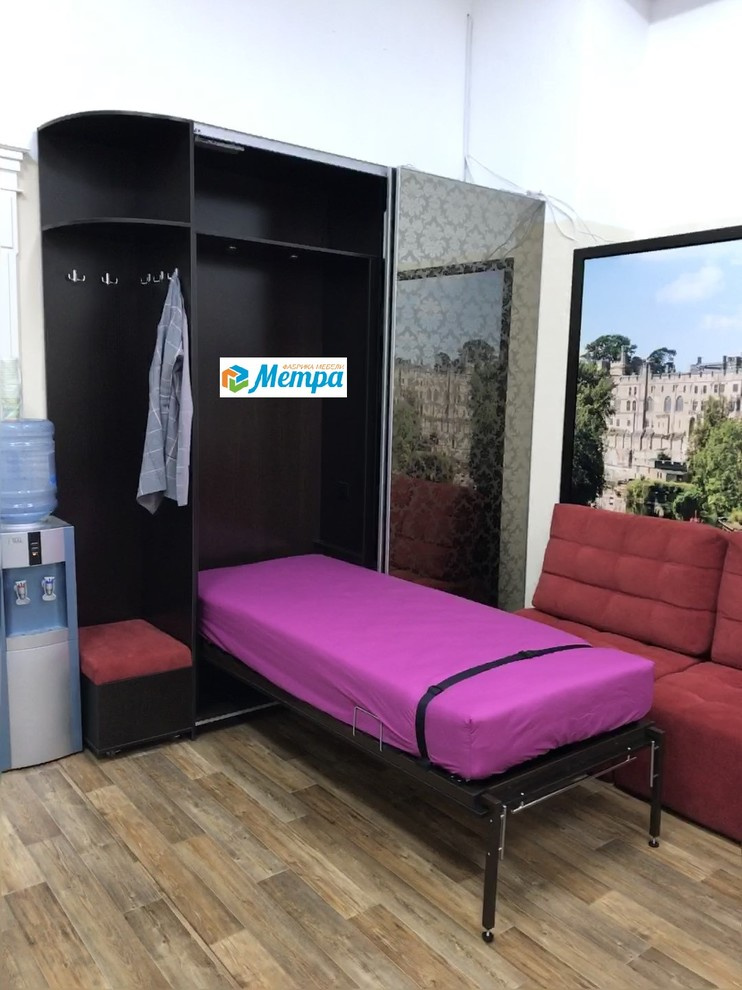 Шкаф кровать трансформер с диваном. Wall bed and sofa