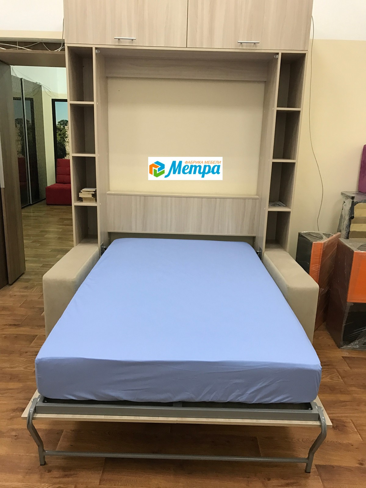 Шкаф кровать трансформер с диваном. Wall bed and sofa