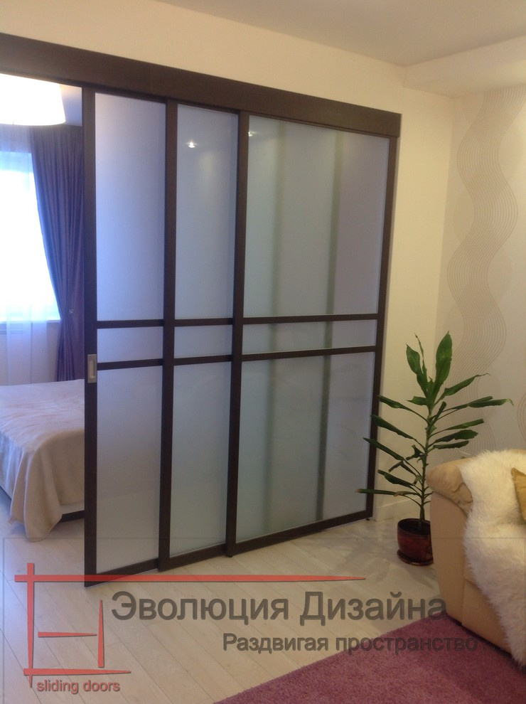 Раздвижная перегородка в спальню
