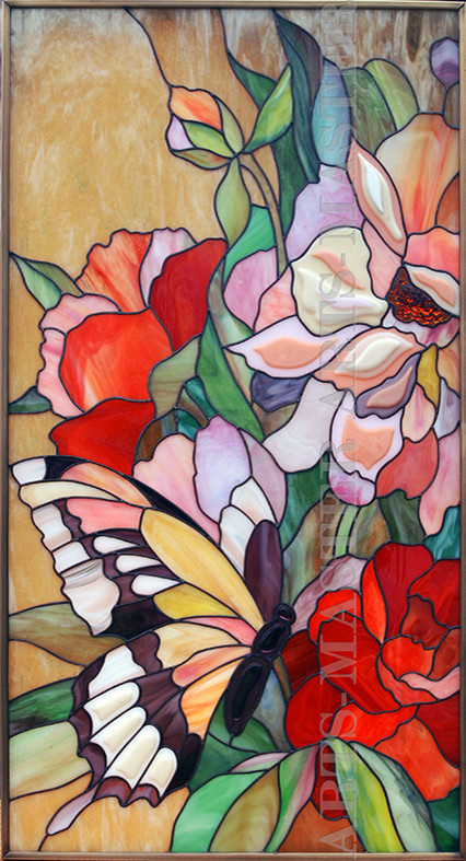 Комплект декоративных витражей для холла