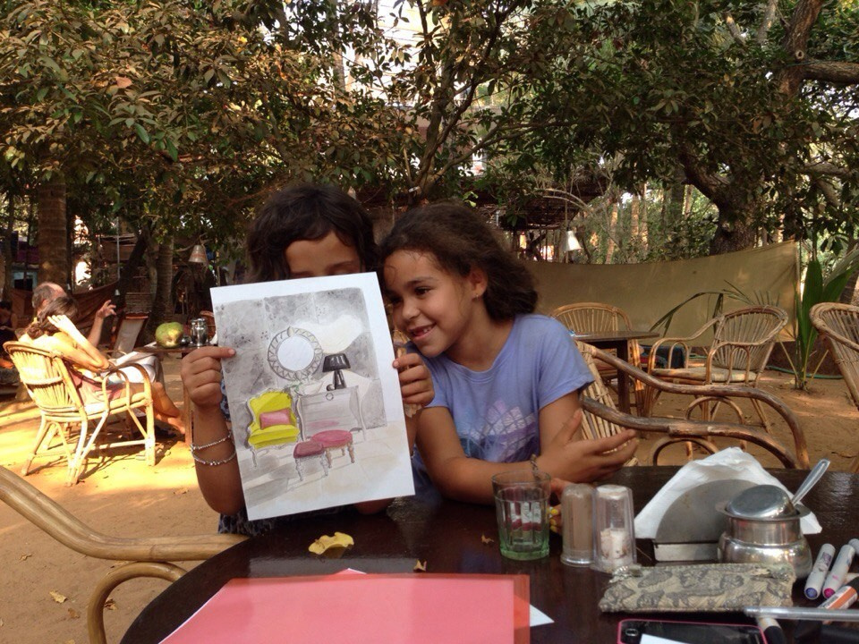 Скетчи интерьеров