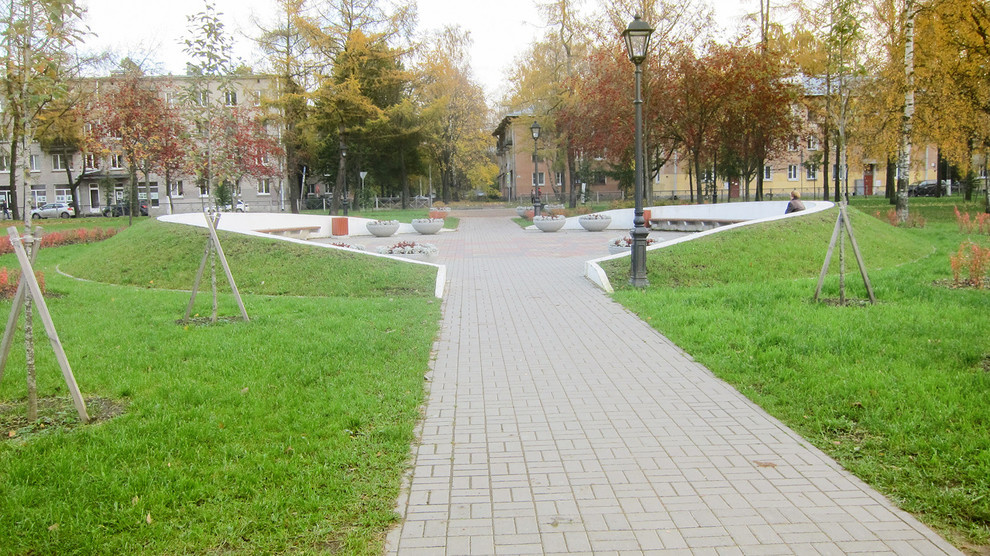 Парк в Колпино на улице Красная