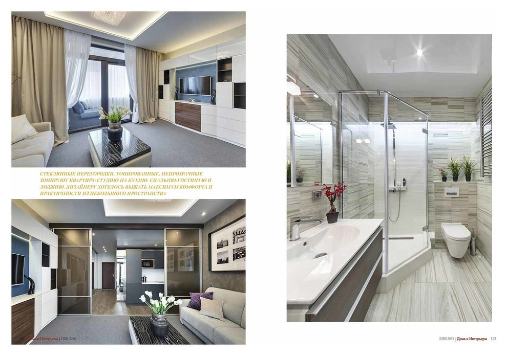 Реализованный проект уютной квартиры-студии 34 м2. Санкт-Петербург. ЖК "Клевер"