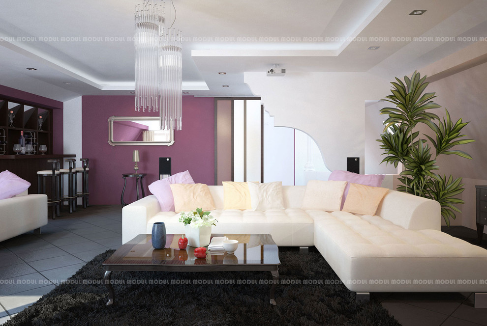 Мансардный этаж. Частный дом. Гостиная.