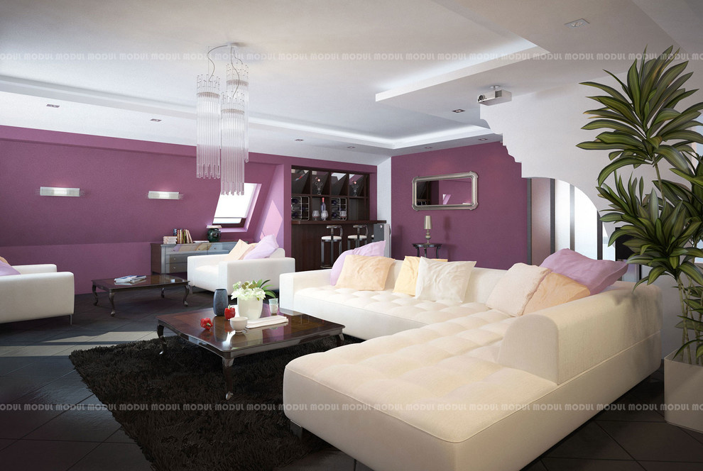 Мансардный этаж. Частный дом. Гостиная.