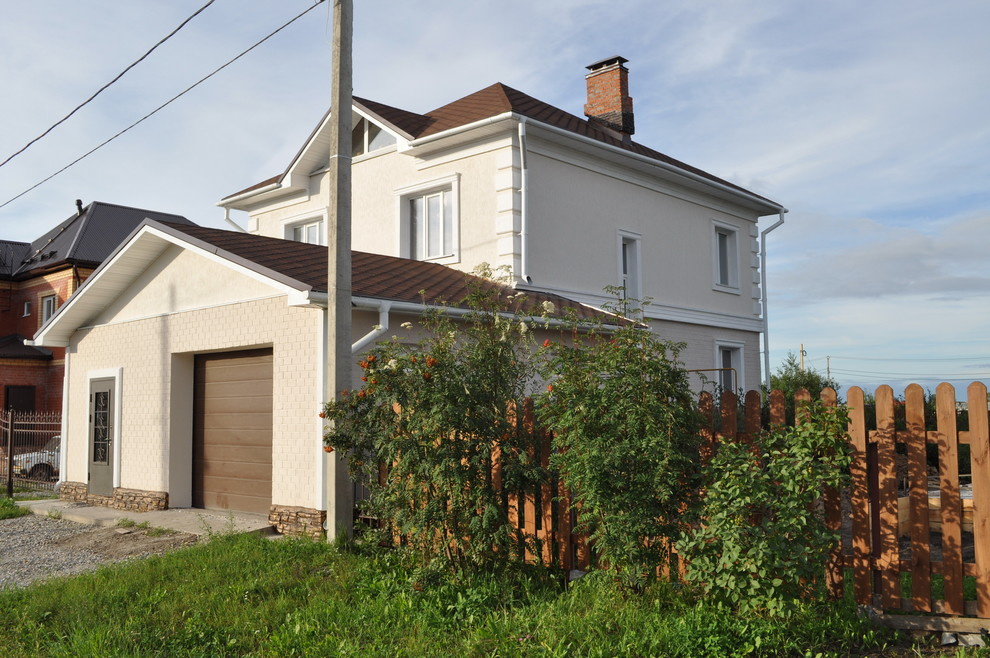 Фасад и цоколь 2ух этажного котеджа Наука