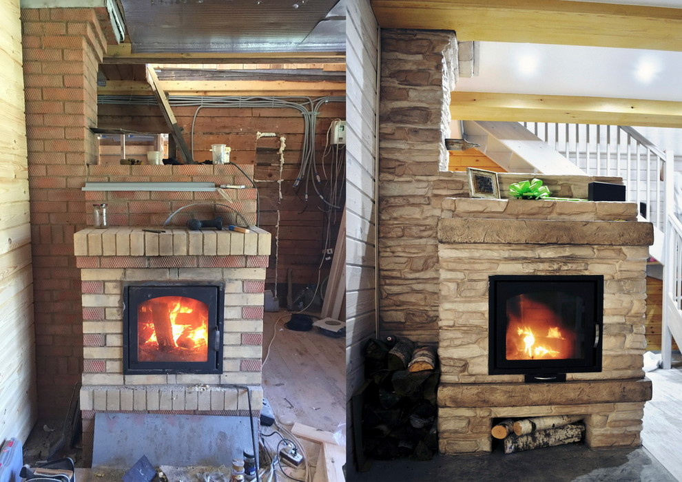 Обложка проекта: Декоративная отделка печи-камина