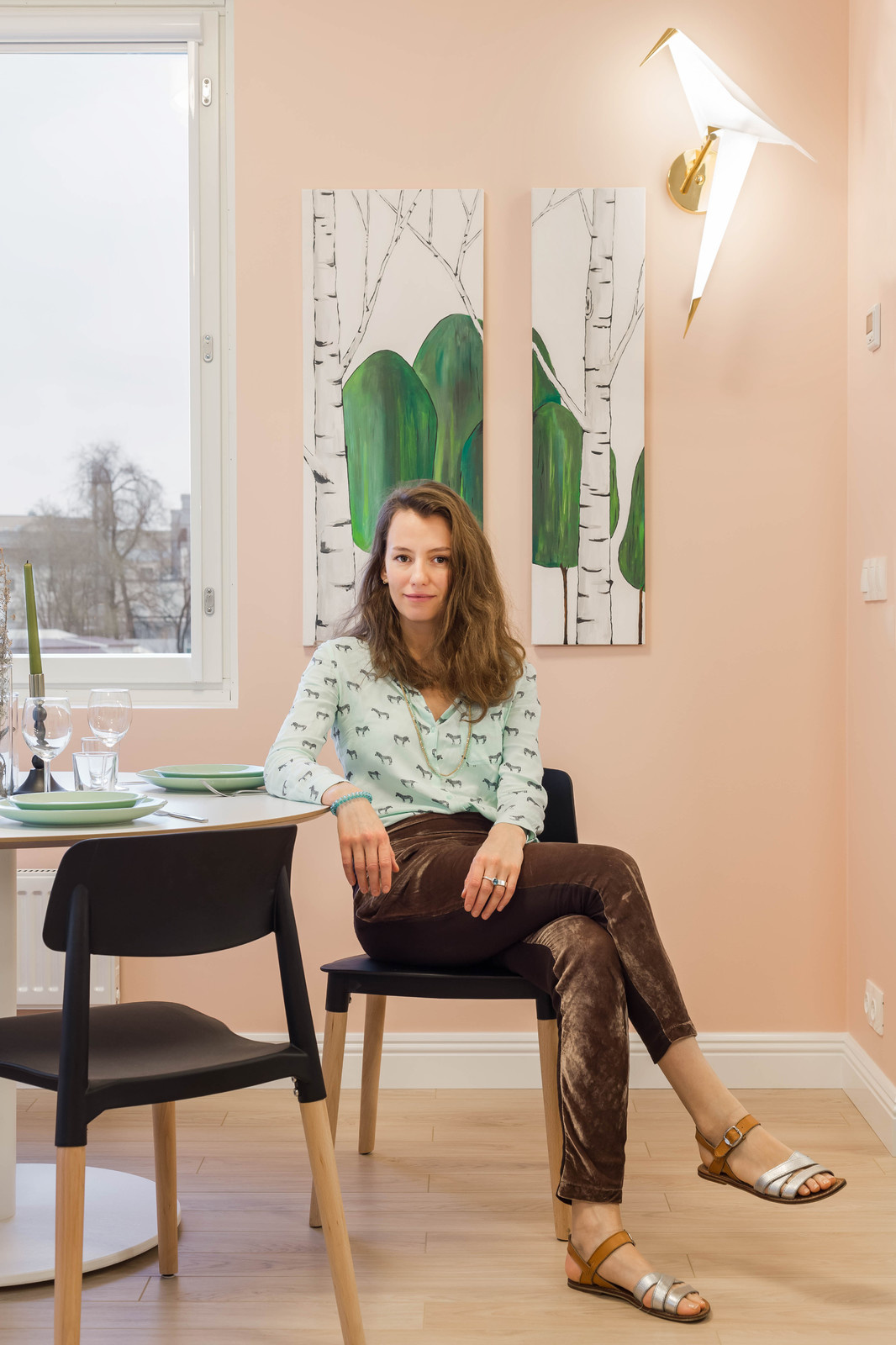 Зефирно-розовый скандинавский