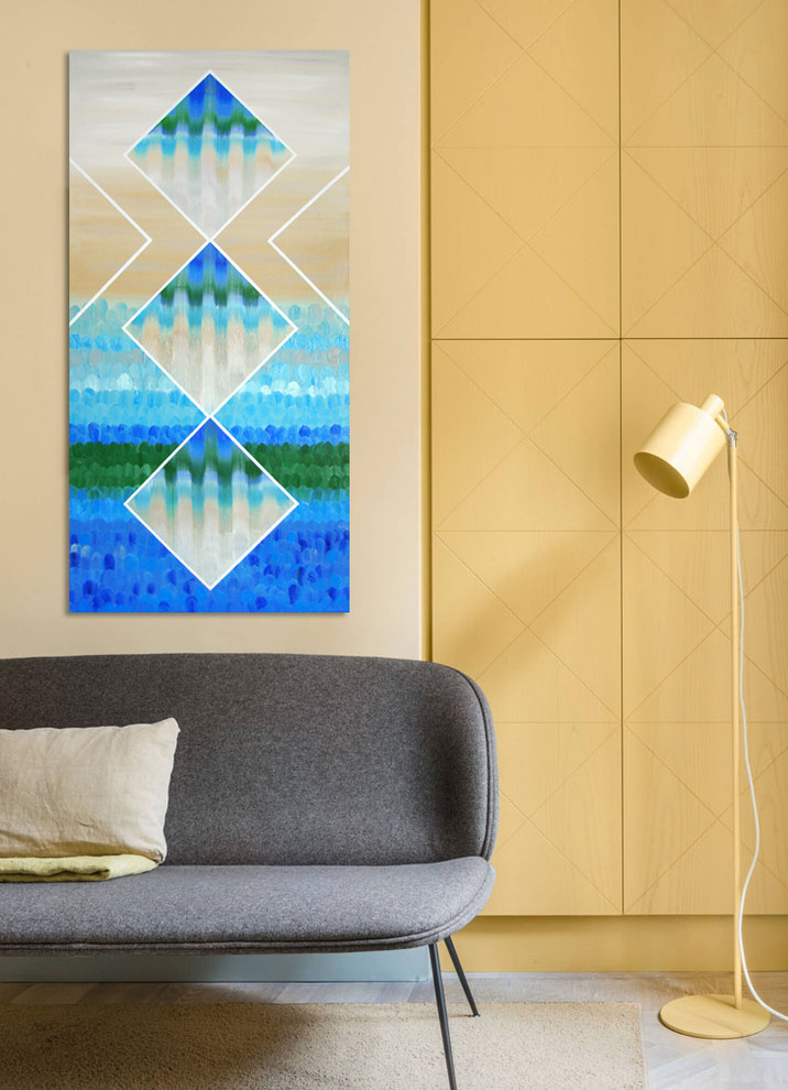 Интерьерная картина «Зазеркалье 4 (ромбы)» 50х100см