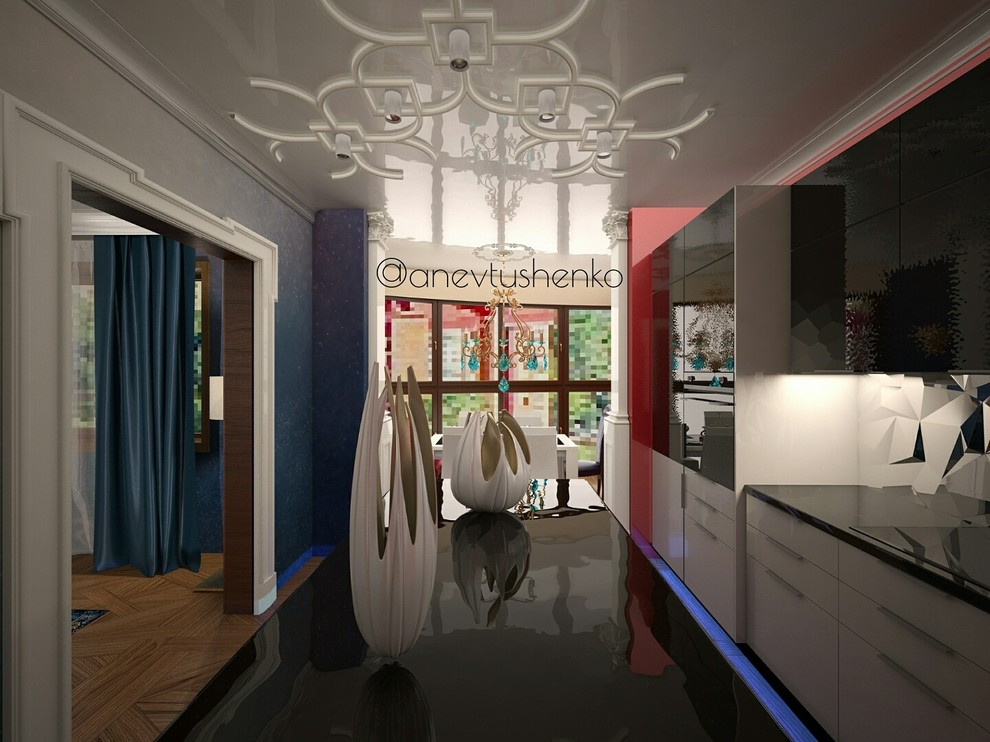 Интерьер квартиры в стиле Фьюжн.