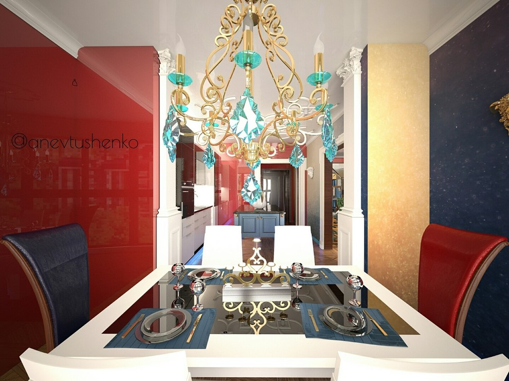 Интерьер квартиры в стиле Фьюжн.