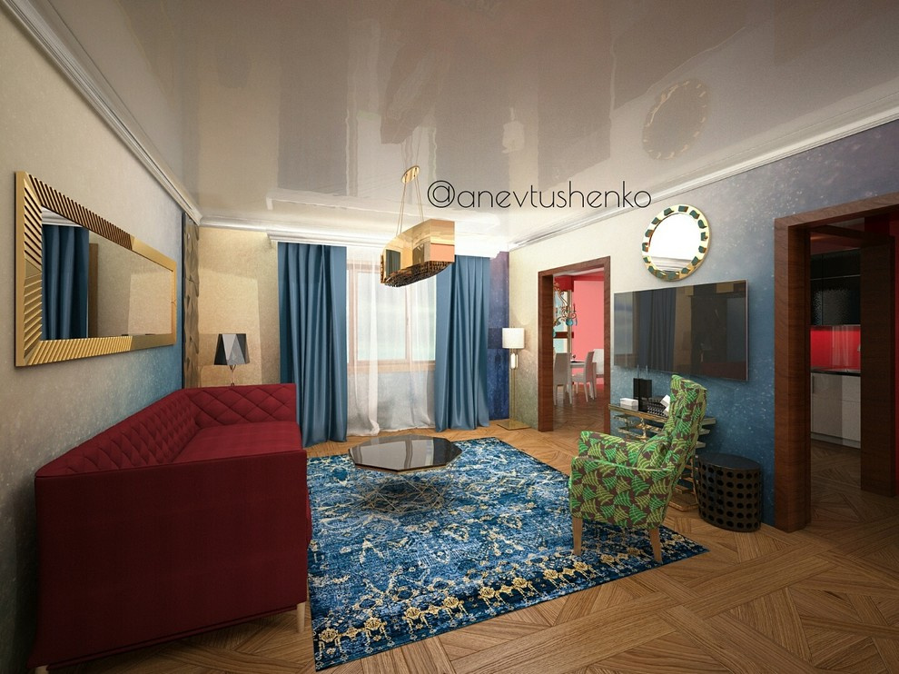 Интерьер квартиры в стиле Фьюжн.