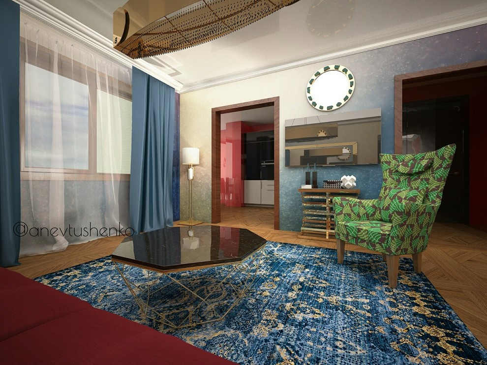 Интерьер квартиры в стиле Фьюжн.