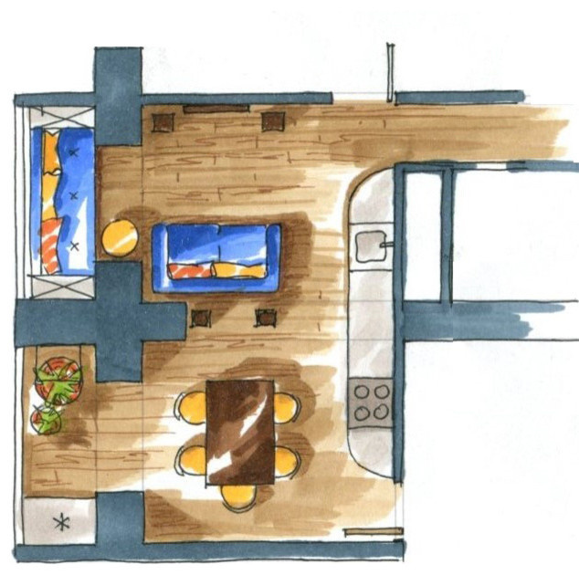 Морской бриз - объединение кухни (фото)