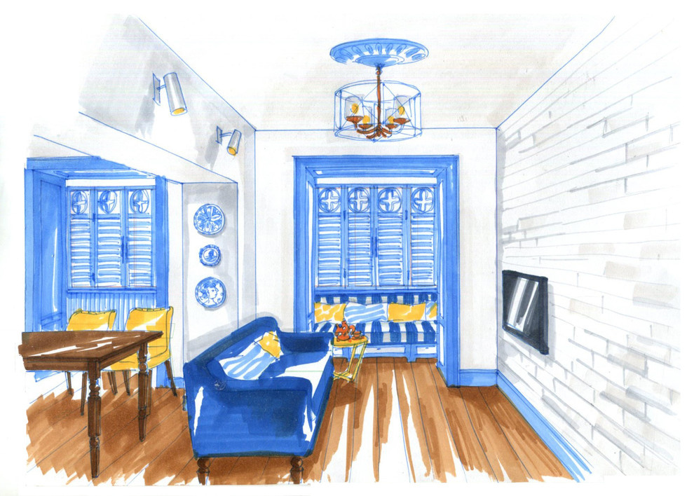 Морской бриз - объединение кухни (фото)