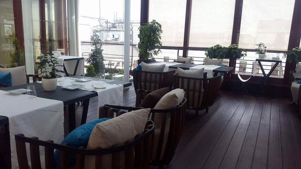 Мебель для ресторана "Атмосфера", на крыше Premier Palace Hotel