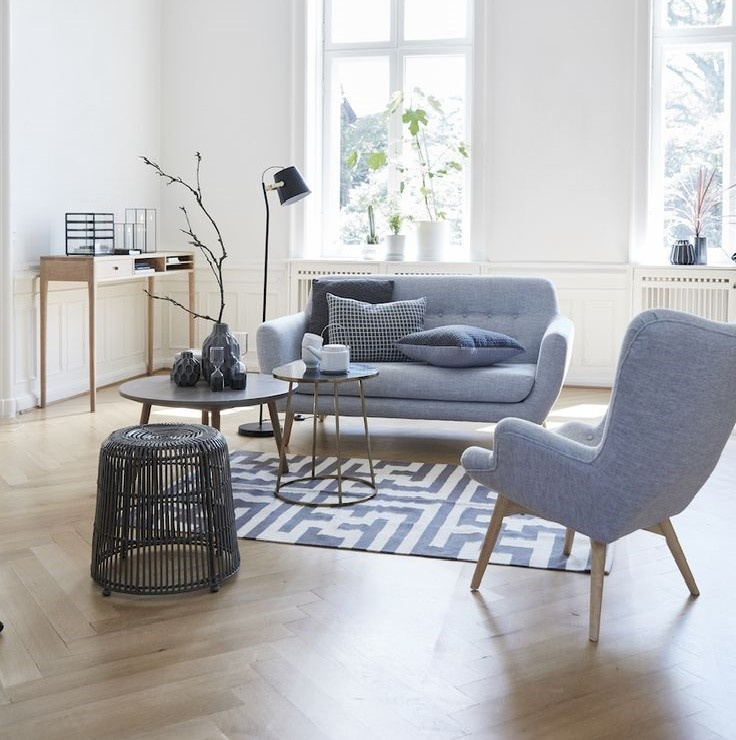 Скандинавский интерьер гостинной