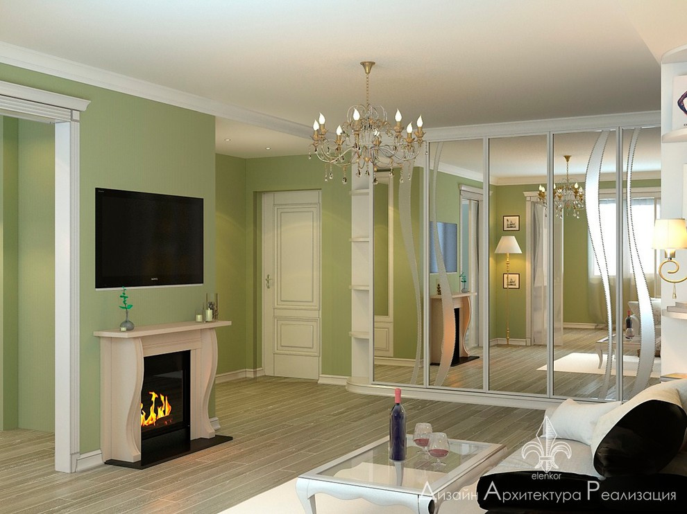 кухня гостиная квартира-студия жк Европейский