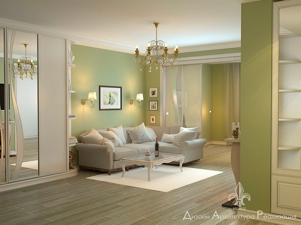 кухня гостиная квартира-студия жк Европейский