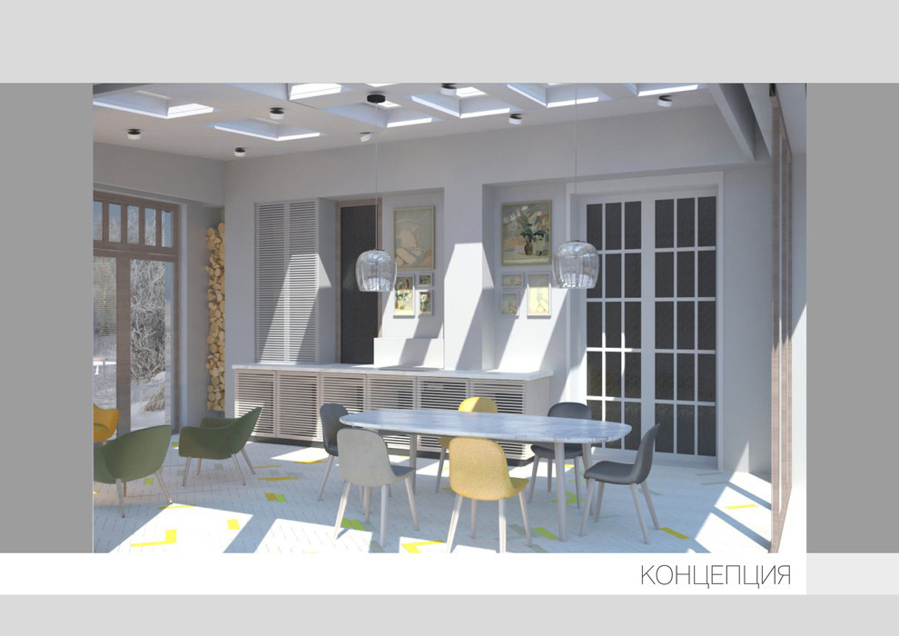 Современный дом с панорамным остеклением