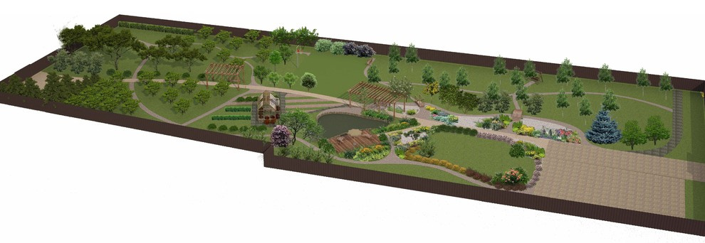 Дачный участок с парником