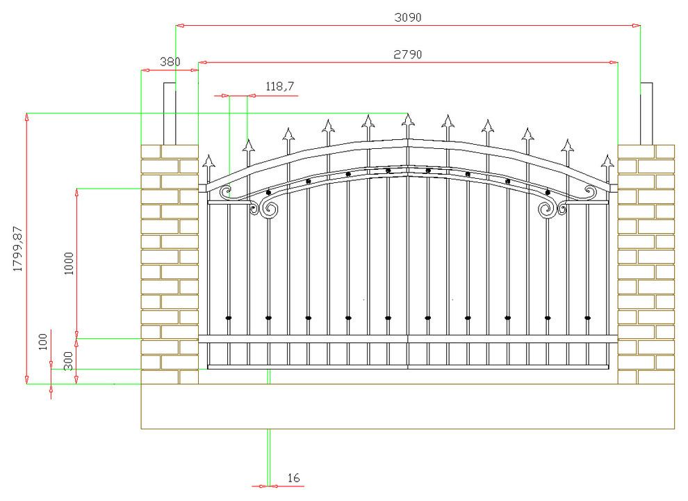 Обложка проекта: Кованые секции забора