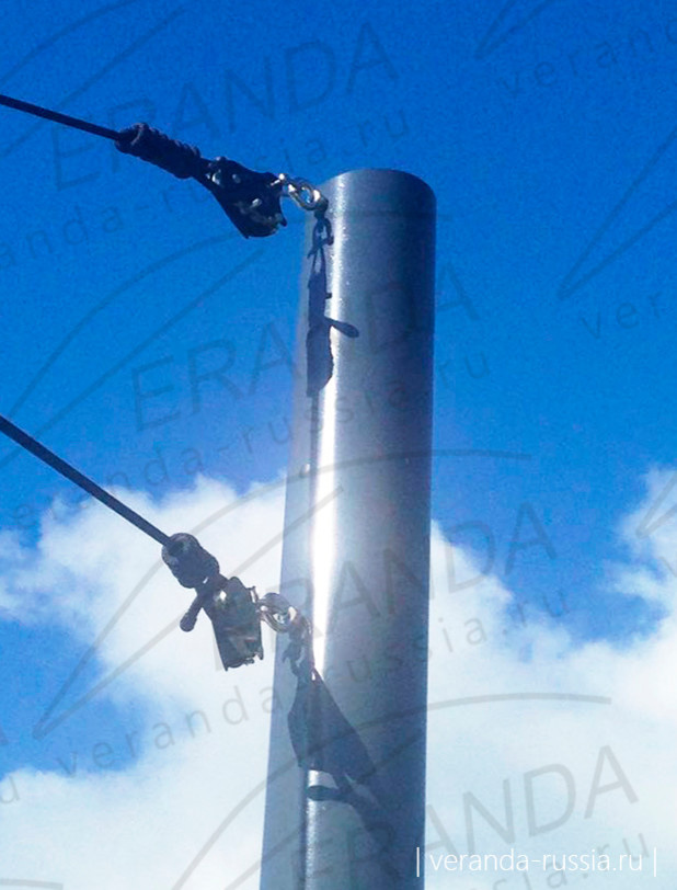 Стильный навес для летней террасы с бассейном